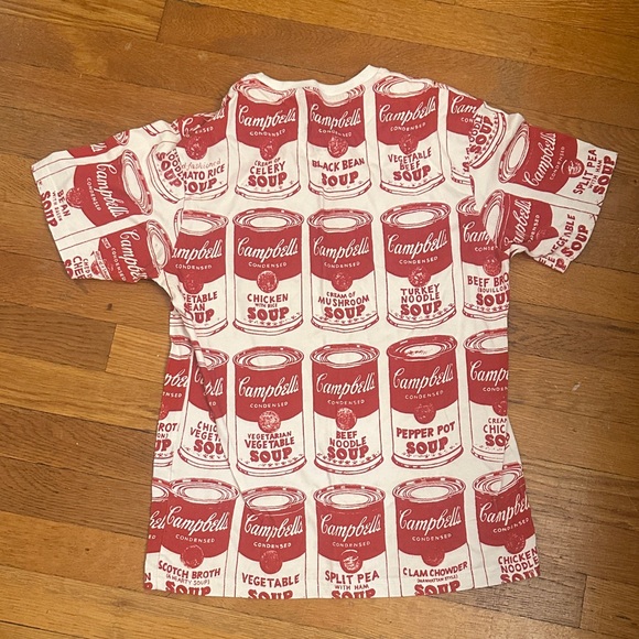 Red and White Graphic T-Shirt Campbell Warhol - Picture 2 of 3